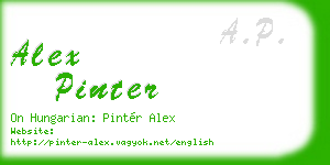 alex pinter business card
